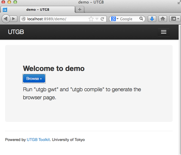 Initial demo browser